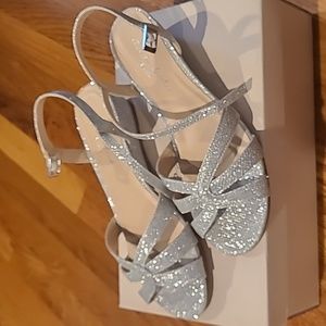 Sliver/glitter sandals